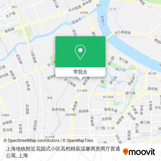 上海地铁附近花园式小区高档精装温馨两房两厅普通公寓地图