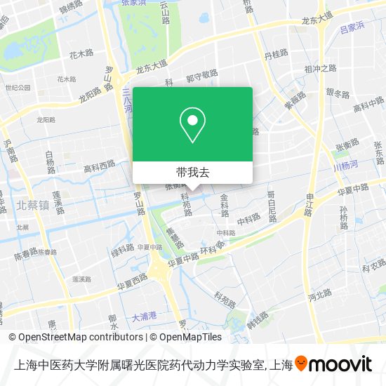 上海中医药大学附属曙光医院药代动力学实验室地图