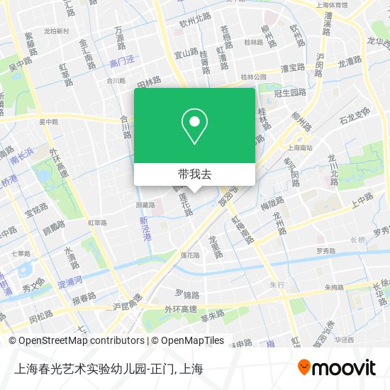 上海春光艺术实验幼儿园-正门地图