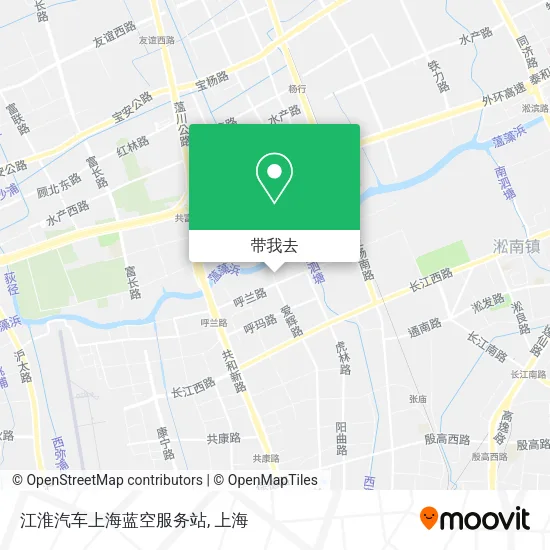 江淮汽车上海蓝空服务站地图