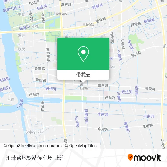 汇臻路地铁站停车场地图