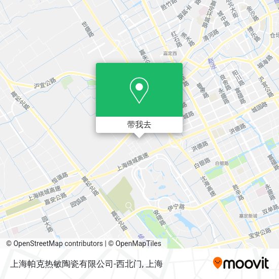 上海帕克热敏陶瓷有限公司-西北门地图