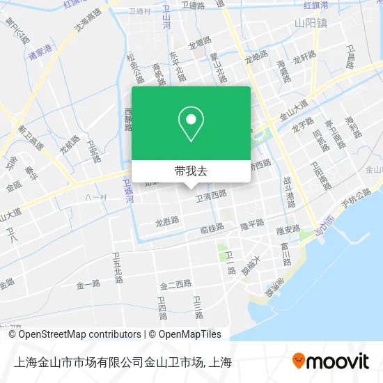 上海金山市市场有限公司金山卫市场地图