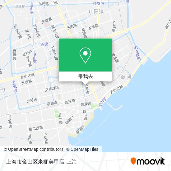 上海市金山区米娜美甲店地图