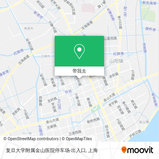 复旦大学附属金山医院停车场-出入口地图