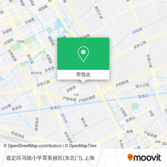 嘉定区马陆小学育英校区(东北门)地图