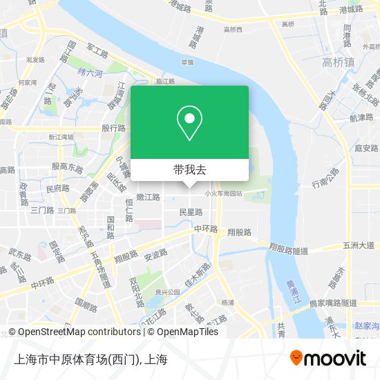 上海市中原体育场(西门)地图