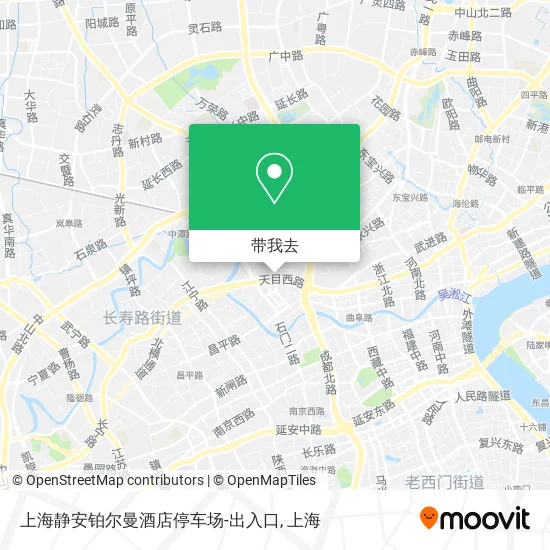 上海静安铂尔曼酒店停车场-出入口地图
