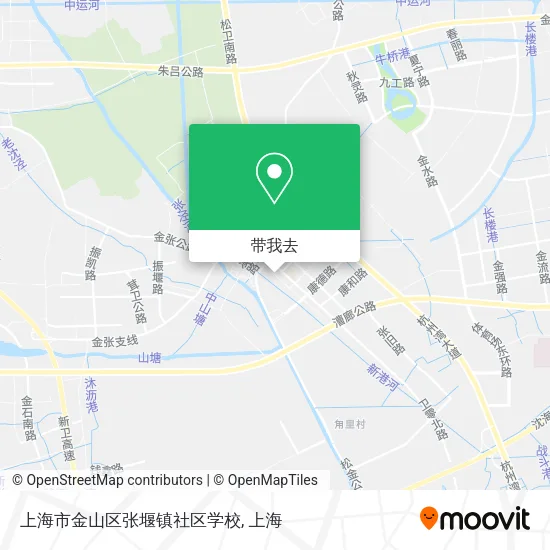 上海市金山区张堰镇社区学校地图