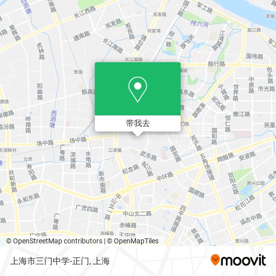 上海市三门中学-正门地图