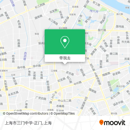 上海市三门中学-正门地图