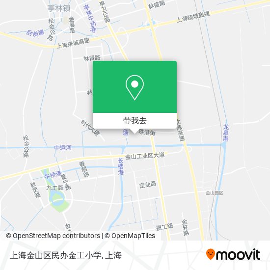 上海金山区民办金工小学地图