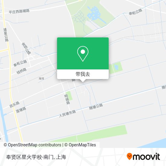 奉贤区星火学校-南门地图