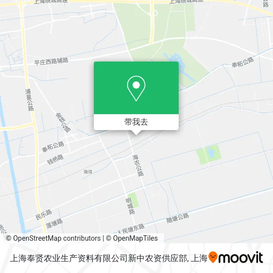 上海奉贤农业生产资料有限公司新中农资供应部地图