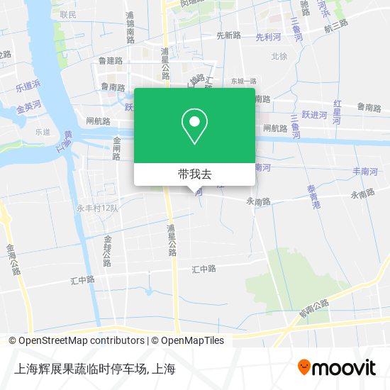 上海辉展果蔬临时停车场地图