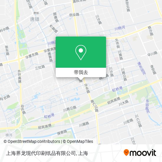 上海界龙现代印刷纸品有限公司地图