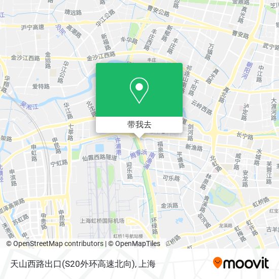 天山西路出口(S20外环高速北向)地图