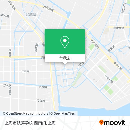 上海市秋萍学校-西南门地图