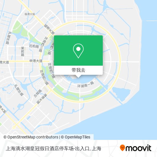 上海滴水湖皇冠假日酒店停车场-出入口地图