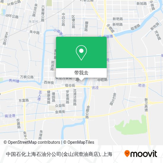 中国石化上海石油分公司(金山润滑油商店)地图