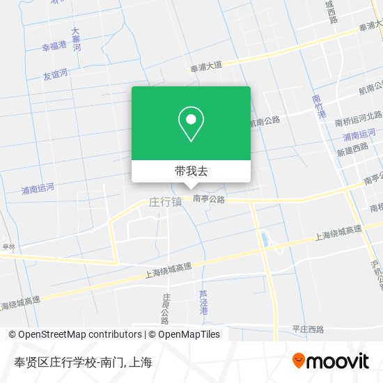 奉贤区庄行学校-南门地图