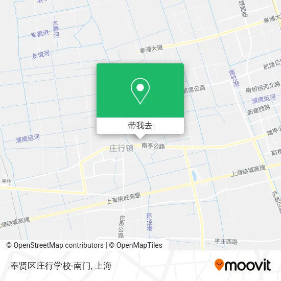 奉贤区庄行学校-南门地图