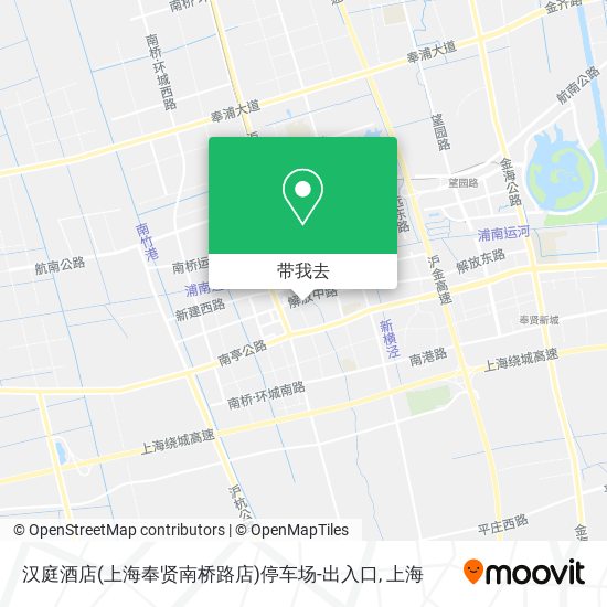 汉庭酒店(上海奉贤南桥路店)停车场-出入口地图