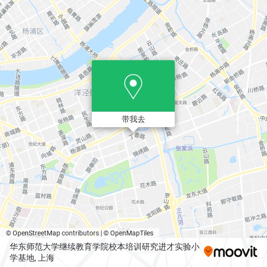 华东师范大学继续教育学院校本培训研究进才实验小学基地地图