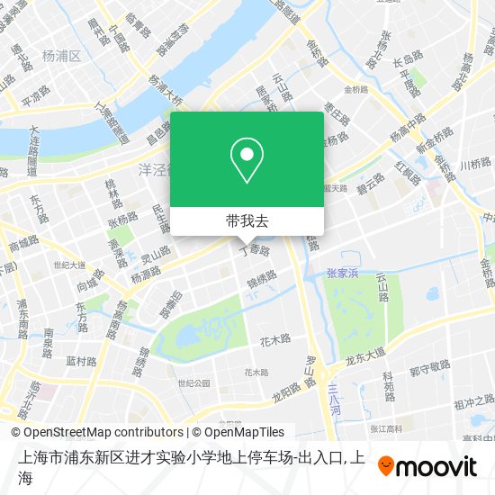 上海市浦东新区进才实验小学地上停车场-出入口地图