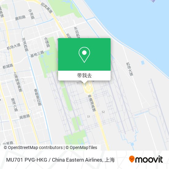 MU701 PVG-HKG / China Eastern Airlines地图