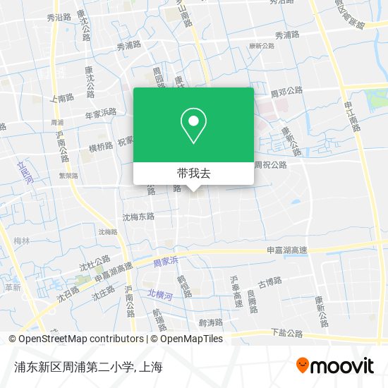 浦东新区周浦第二小学地图