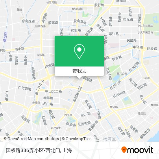 国权路336弄小区-西北门地图