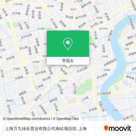 上海万九绿合置业有限公司南站项目部地图