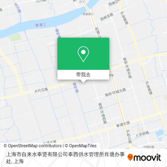 上海市自来水奉贤有限公司奉西供水管理所肖塘办事处地图