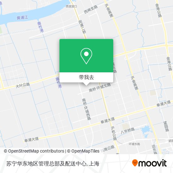 苏宁华东地区管理总部及配送中心地图