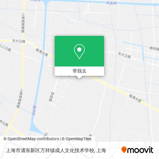 上海市浦东新区万祥镇成人文化技术学校地图