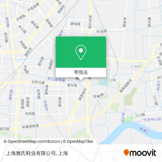 上海雅氏鞋业有限公司地图