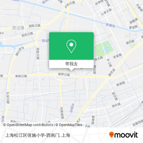 上海松江区张施小学-西南门地图