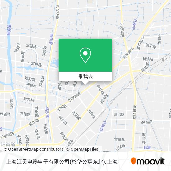 上海江天电器电子有限公司(杉华公寓东北)地图