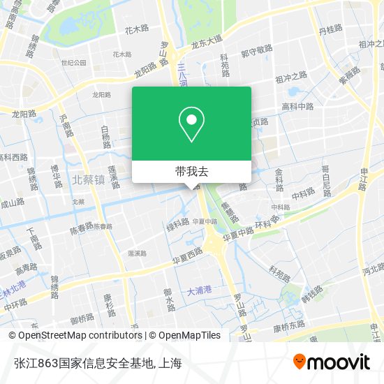 张江863国家信息安全基地地图