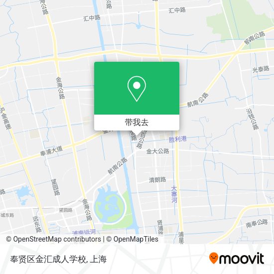 奉贤区金汇成人学校地图