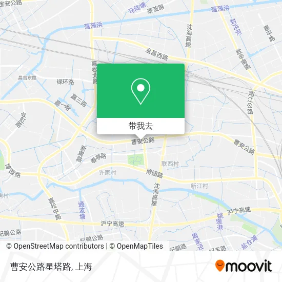 曹安公路星塔路地图