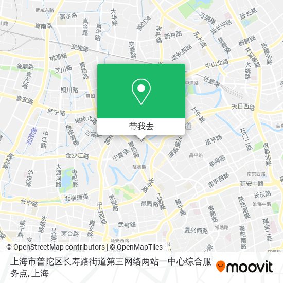 上海市普陀区长寿路街道第三网络两站一中心综合服务点地图