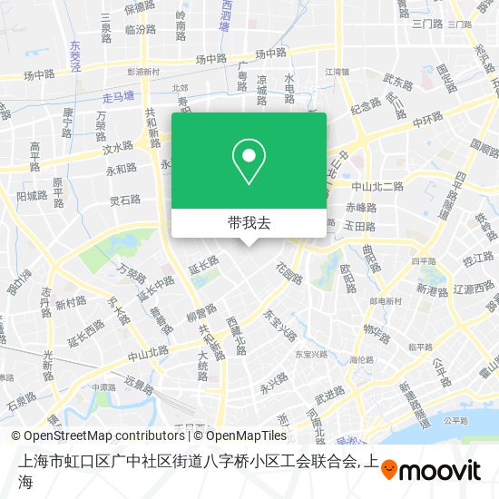 上海市虹口区广中社区街道八字桥小区工会联合会地图