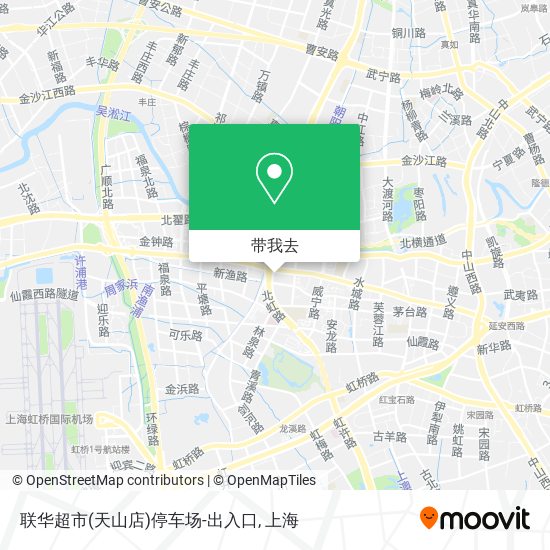 联华超市(天山店)停车场-出入口地图
