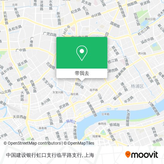 中国建设银行虹口支行临平路支行地图