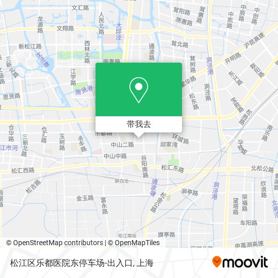 松江区乐都医院东停车场-出入口地图