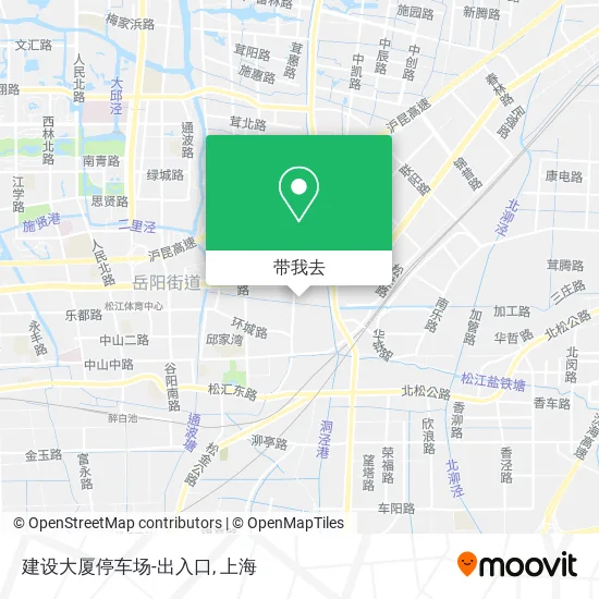 建设大厦停车场-出入口地图