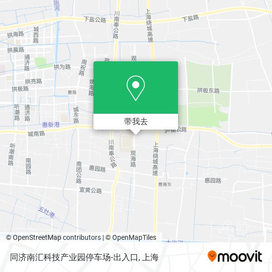 同济南汇科技产业园停车场-出入口地图