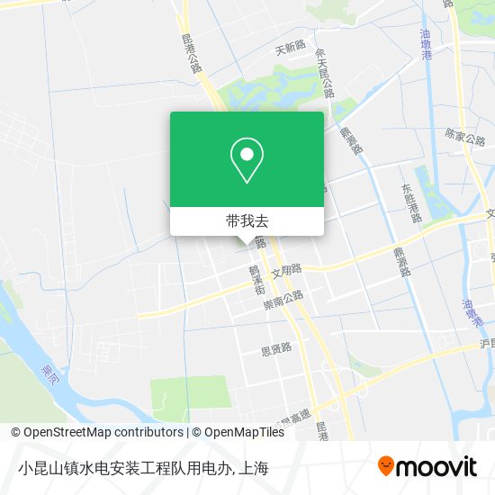 小昆山镇水电安装工程队用电办地图